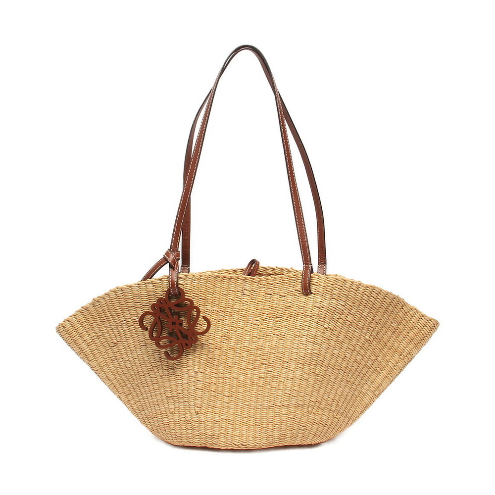 Loewe Shell Basket Bag Elephant Grass Calfskin